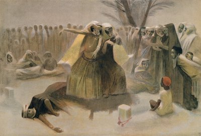 Spring Dance in the Cemetery at Biskra by Jean Veber